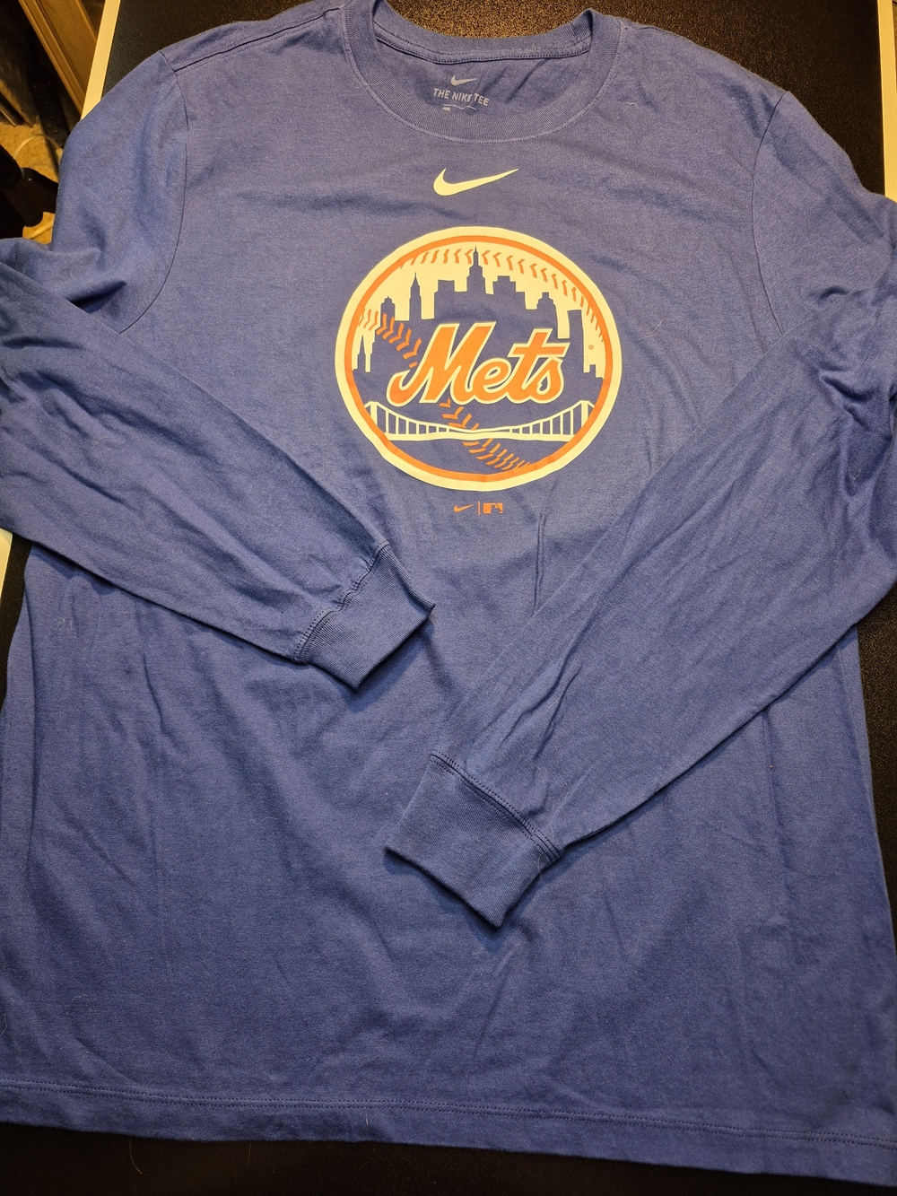 Nike Men’s Blue New York Mets Long-Sleeve Tee